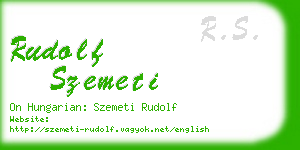 rudolf szemeti business card